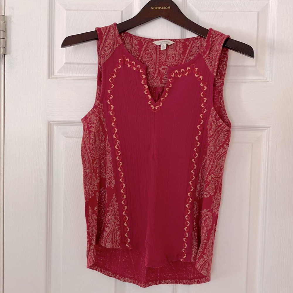Lucky Brand Printed/Embroidered Women’s Tank